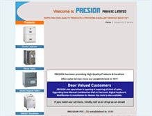 Tablet Screenshot of presion.com.sg